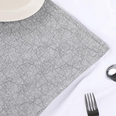 China Sustainable Wholesale Rustic Farmhouse Kitchen Square PVC Christmas Table Cloth Place Mat for sale