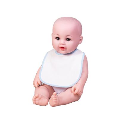 China Baby Bib Washable High Quality White Cotton Babi Bibs Western Baby Food Bibs for sale