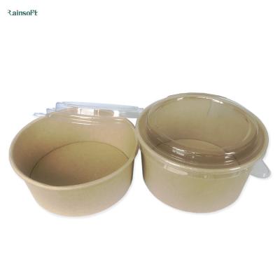 China Hot Sale Factory Recycled Materials Wholesale Price Take Away Container Collapsible Kraft Paper Food Lunch Box for sale