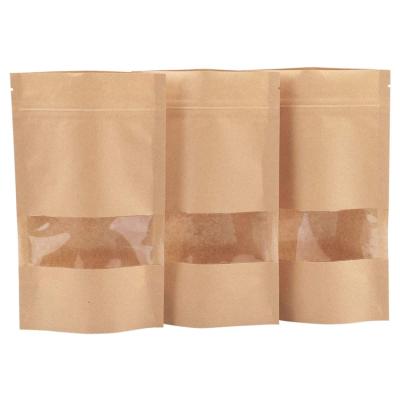 China Food Packaging Zipper Seal Paper Stand Up Pouches Recyclable Custom Zipper Bags Matt Stand Up Pouch Frosted for sale