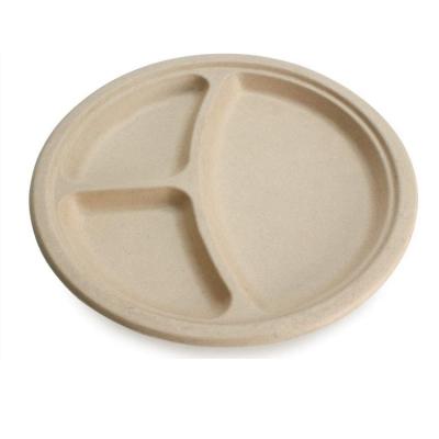 China Disposable Biodegradable Sugar Cane Tableware Compostable Bagasse Disposable Tableware Sugarcane Dishes for sale