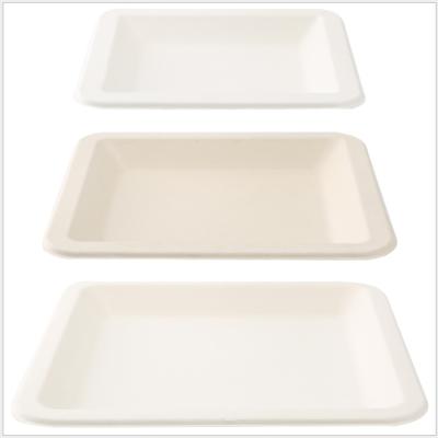 China Disposable Bagasse Sugar Cane Paper Pulp Renewable Natural Biodegradable Disposable Dish Take Out Salad Bowls for sale