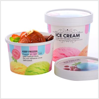 China 2020 New Style Dissimilarity Color Biodegradable Eco Friendly Paper Cups Ice Cream Cup Wholesale for sale