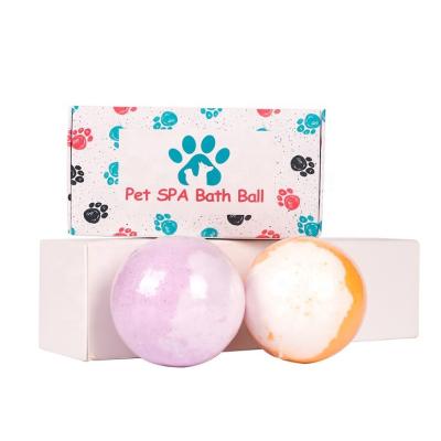 China Stocked Pet Bath Ball Bomb Bath Salt Ball Clean and Moisturize to Nourish Fur Pet Care Private Label for sale