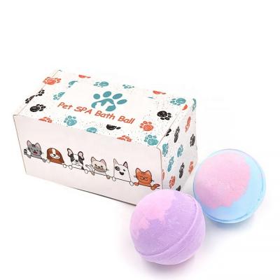 China Pet Bath Ball Pet Stocked Cleaning Explosive Bath Salt Moisturizing Nourishing Hair Cat And Dog Gentle Care for sale