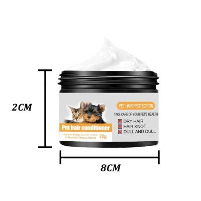 China Stored Cream Pet Conditioner Natural Cleansing Skin Care Nourish Soft Conditioner 20g Hair Pet Care Cream for sale