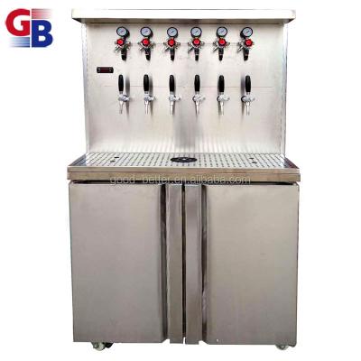 China 304 Stainless Steel GB103059 OEM Beer Tap Wall Kegerator With Six Taps Holding Barrel 6pcs 1/6 Thin for sale