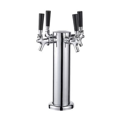 China Resturant NO.BF-20004 Super American Style 4 Way Column Beer Tower With Four Taps for sale