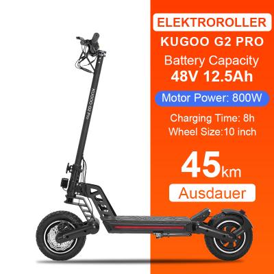 China KUGOO G2 Pro Unisex Adult E-scooter With 800W Motor Max Speed ​​Up To 50km/h Max Durance 50km Electric Scooter for sale