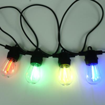 China Convenient High Quality Waterproof Colorful Copper Wire String LED Outdoor Hanging Patio Hanging Light for sale