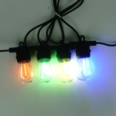 China Whosale Convenient Colorful Garden Ornaments Outdoor Shatterproof Light Bulbs Patio String Lights for sale