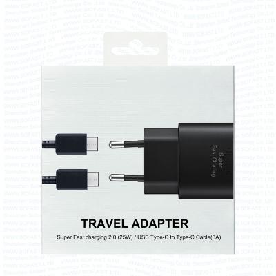 China Original %100 25w 2in1 Mobile Phone Super Fast Type-c Charger Cable And Type-c Charger For Mobile Charger For s8 s10 s21 for sale