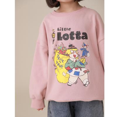 China C1302 breathable kids o-neck pullover kids sweatshirt cartoon pattern printing girls clothes high quality hoodies for sale