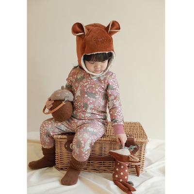 China D1356 Children Winter Homewear Casual Clothing Set Pajamas Boys Girls Boys Thick Warm Comfortable Sleepwear for sale