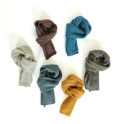 China S0070 Factory Hot Selling Korean Style Girls And Boys Warm Scarf Children Soft Lightweight Scarves For Winter for sale