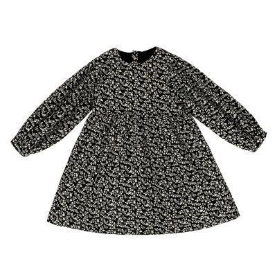 China Q1507 Mother And Daughter Autumn Dress Breathable Girls Puff Sleeve Dress Women Long Sleeve Dress for sale