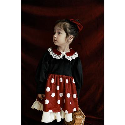 China Q1698 2020 Hot Sale Breathable Korean Style Kids Dress Girls Christmas Dress Gorgeous Princess Dress For Party for sale