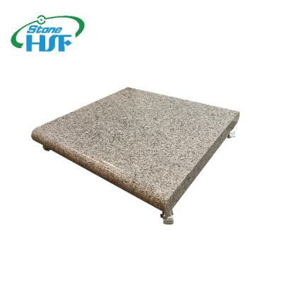 China Patio\Garden\Outdoor\Hotel\Beach 130kg Gray Granite Patio Base Lightweight Heavy Duty With Cut-Off Wheels for sale