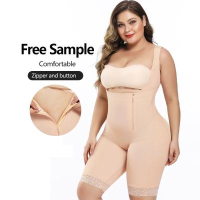 China Breathable Amazon large-size side zip-up, one-piece tuck-in, butt-lift, body-shaping body suit for sale