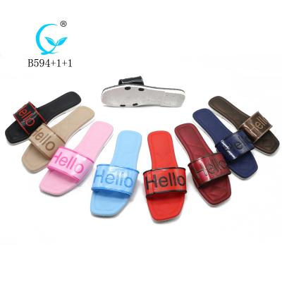 China Shoes Factory Wholesale Anti-slippery Rubber Girls Slippers Sandals Slippers With Logo for sale