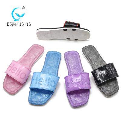 China Cheap Soft Anti-slippery PVC Indoor Home Fashion Shoes Sexy Women Slippers Sandals Slippers for sale