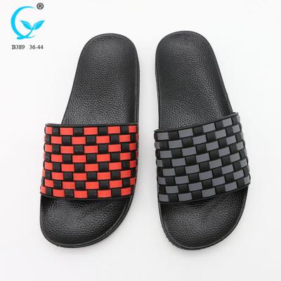 China Tender Anti-slippery Couple Latest Design Popular Slides Women Men Factory Flat Sandals Slide Slippers for sale