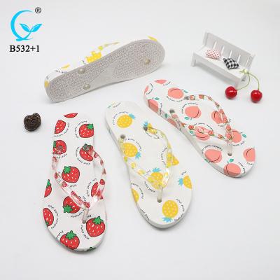 China Fashion New Arrival Fruit Pattern Flip Flops Ladies Chappals Sleeper Summer Anti-slippery Slippers For Women for sale