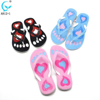 China Wholesale Customized Anti-Slippery Factory Logo Flip Flop PVC PVC Foot Use Summer Slippers For Women 2020 for sale