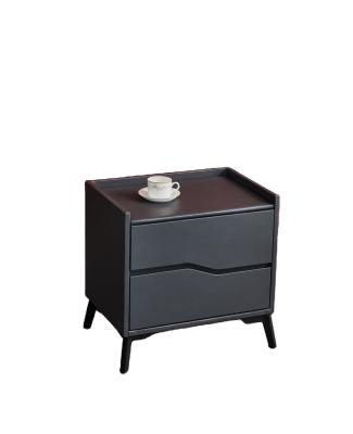 China Funtional Guaranteed Modern Quality Unique Leather Covered Bedside Night Table for sale