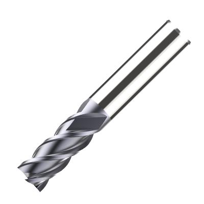 China Micro Grit HRC 65 Carbide Solid Carbide End Mill CNC Machine Tool 4 Flute Milling Cutter For Stainless Steel for sale