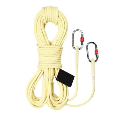 China Durable 6mm 8mm Mountain Climbing Nylon Static Rope 10.5mm For Escape Ice Climbing for sale