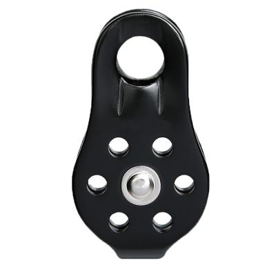 China Hotels Private Label 20kn Black Rock Climbing Aluminum Pulleys for sale