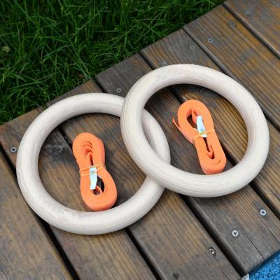 China High Quality Wooden Gymnastic Gymnastic Rings For Sport Training for sale