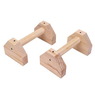 China New Design Beech/Boxwood/Pine Wood ONE STONE Indoor Fitness Muscle Strength Training Wooden Lift Up Bar for sale