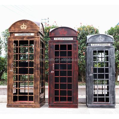 China Wedding / Banquet / Hotel London Customized Metal Phone Booth Public Photo Booth Wedding Flower Photography for sale