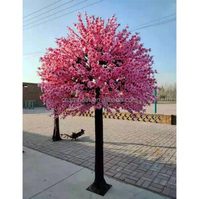 China High Spring Silk Peach Blossom Artificial Tree Easy Decorative Wedding Tall Tree In Different Sizes for sale