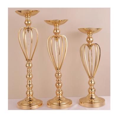 China Hotel Factory Price Wedding/Banquet/Wedding Gold Table Centerpieces Mental Flower Stand For Wedding Table for sale