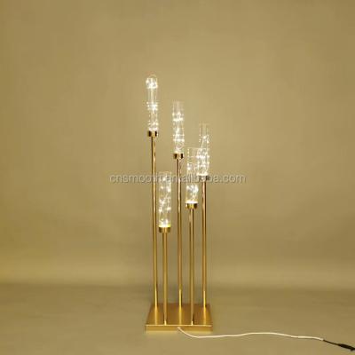 China Wedding/banquet/hotel fancy wedding candelabra candle holder gold candlestick with light for sale for sale