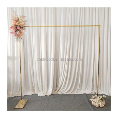 China Square Gold Stainless Steel Metal Arch Frame Backdrop Wedding/Banquet/Hotel Wedding For Sale for sale