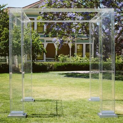 China Wedding Transparent Clear Acrylic Wedding Chuppah Wedding Chuppah Lucite Arch Walkway for sale