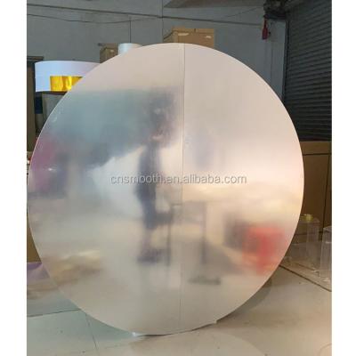 China Wedding Acrylic Supplies Round Circle Silver Acrylic Donut Backdrop For Wedding Backdrop Wall for sale