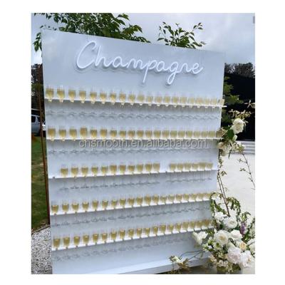 China Wedding Champagne Wall Wedding Champagne Glass Wholesale Acrylic Wedding Rack for sale