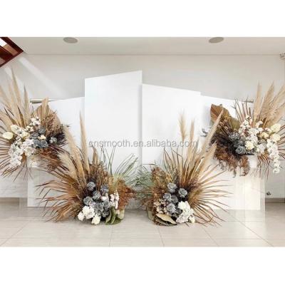 China White Acrylic Wedding Wall Set Flower Stand Backdrop Decoration For Sale for sale