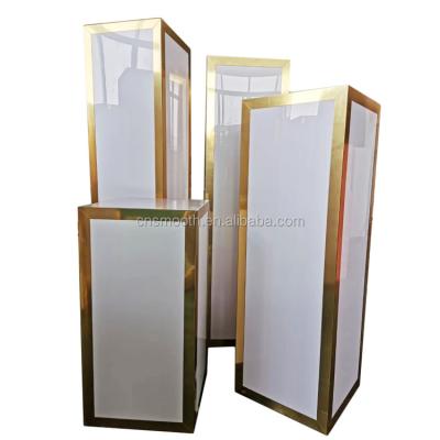 China Acrylic Acrylic Pillars Wedding Decoration Pillar Cake Stand Pedestal For Wedding Decoration for sale