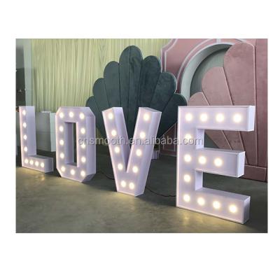 China Wedding Custom Arabic Alphabet Numeral Marquee Lights 3D Led Light Up Letters for sale