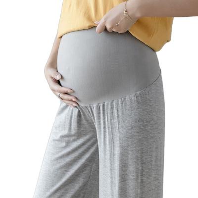 China Breathable Good Quality Loose Wide Leg Pants Casual Maternity Pants Fashion Maternity For Pregnant Women for sale