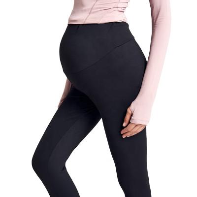 China New Design Maternity Antibacterial Fitness Clothes High Elasticity Breathable Yoga Leggings Waist Maternity Pants for sale