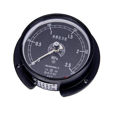 China Radial or Axial Marine Industrial Anti-Vibration All Stainless Steel Glycerine Filled Vacuum Pressure Gauge for sale