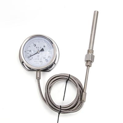 China Phenolic Resin Marine Industry Capillary Silicon Oil Filled Type SS Pressure Thermometer Probe for sale