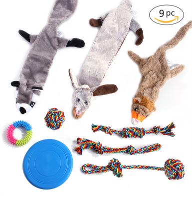 China 2021Amazon Chewer Puppy Pet Toy Designer Chew Rope Dog Viable Interactive Aggressive Pet Toys Set for sale